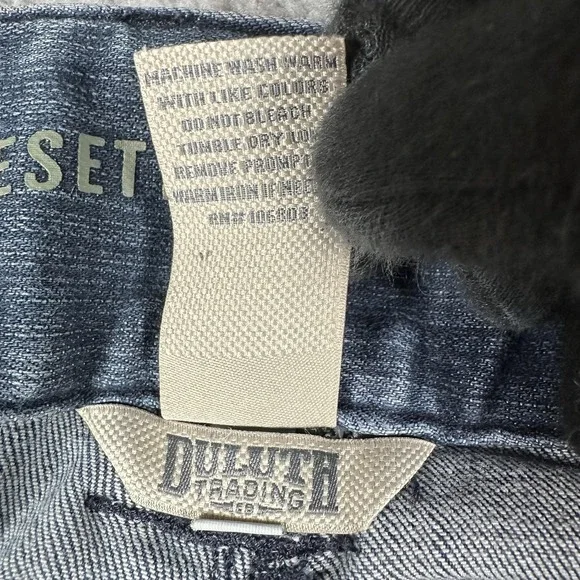 Duluth Trading Jeans Womens 18x31 Curvesetter Waistband Utility Work Double Knee - Picture 4 of 11